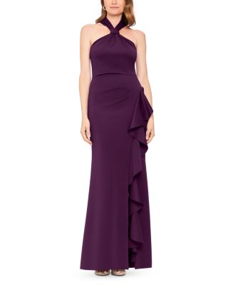 Knot Neck Pleated Waist Gown - Exclusive