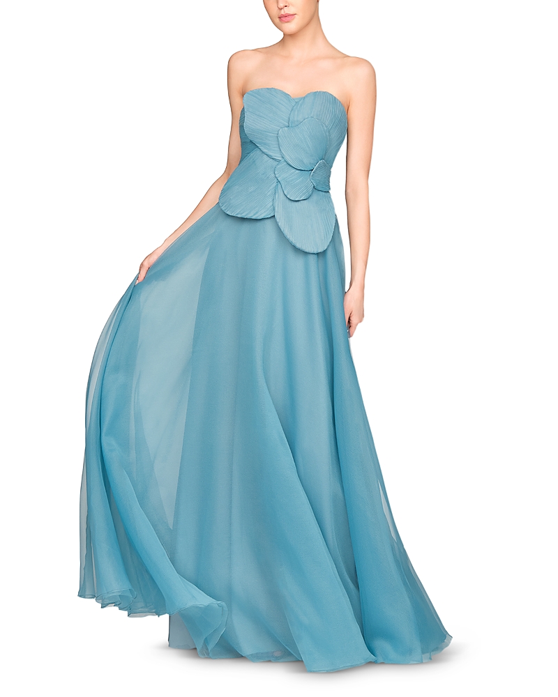 Theia Lyon Structured Bodice Gown
