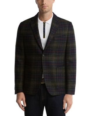 Sander Wool Classic Fit Moon Check Blazer
