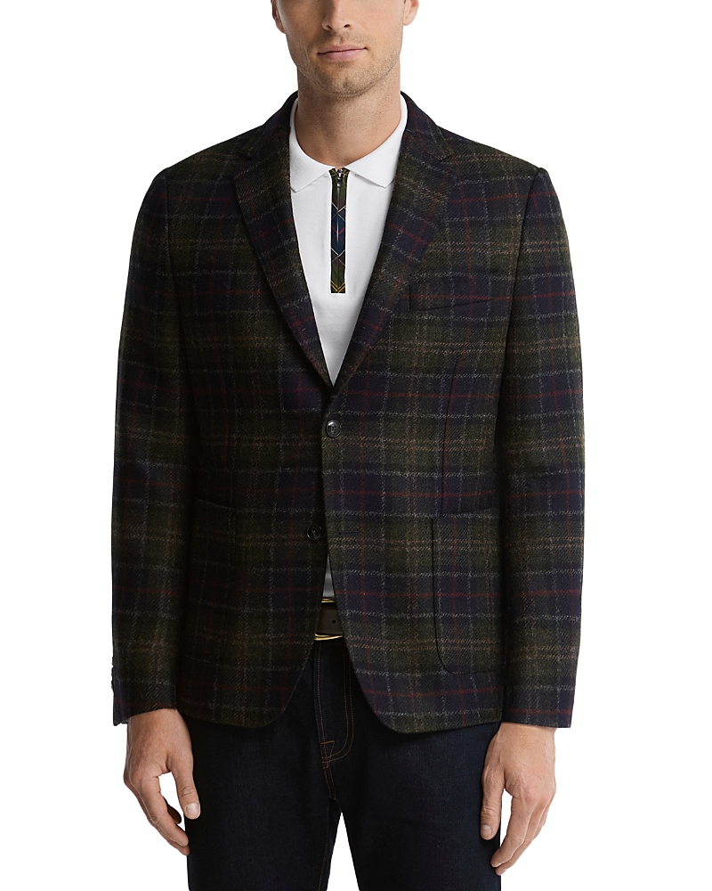 Barbour Sander Wool Classic Fit Moon Check Blazer