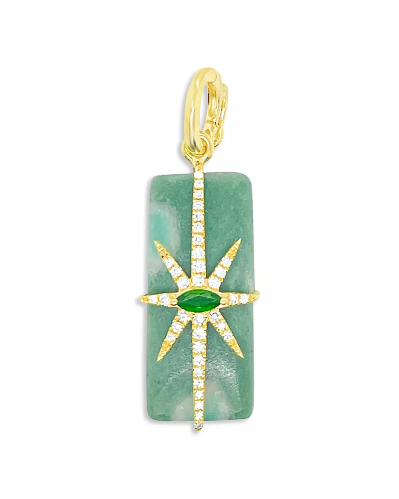 Meira T 14K Yellow Gold Jade, Emerald & Diamond Star Pendant