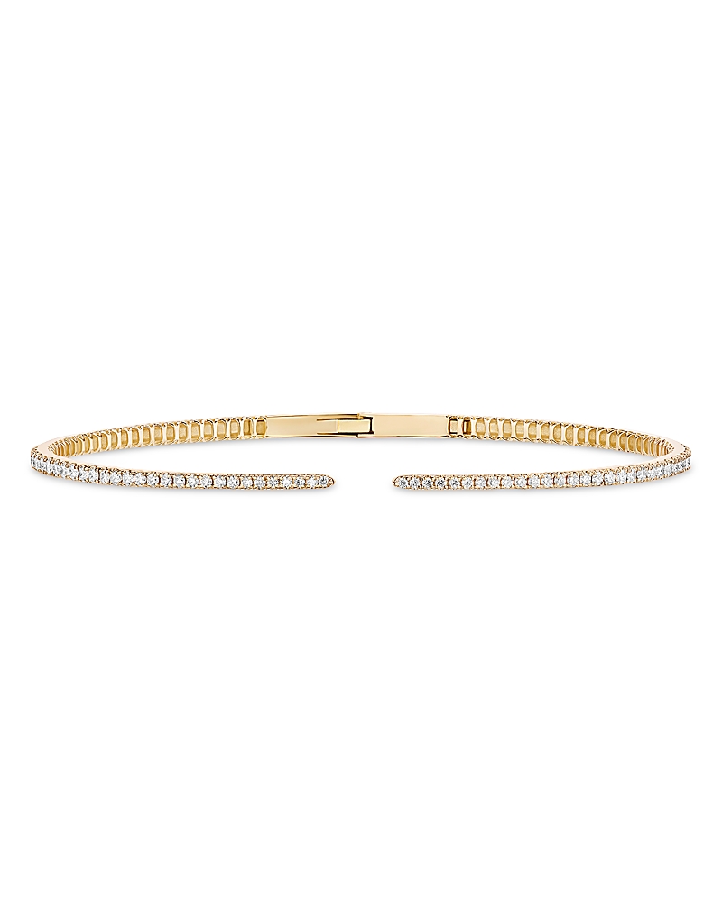 Lana 14K Yellow Gold Diamond Hinge Bangle Bracelet, 0.68 tcw