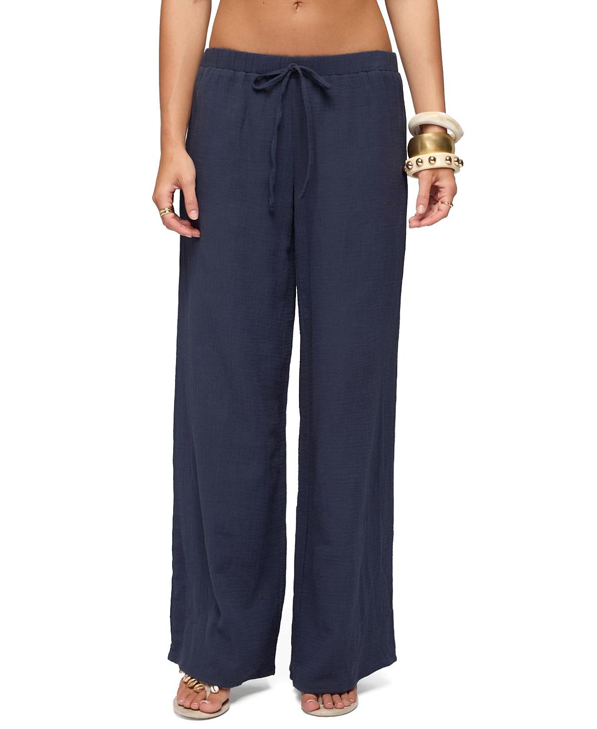 Edikted Viktoria Wide Leg Gauze Pants