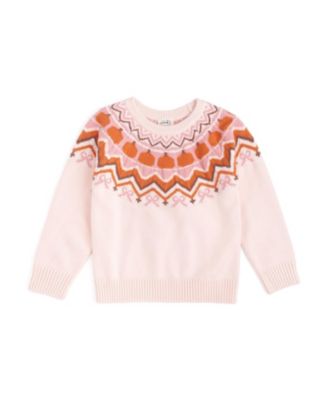 Girls' Pumpkin Fair Isle Sweater - Baby, Little Kid