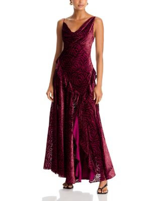 Gwen Velvet Burnout Maxi Dress