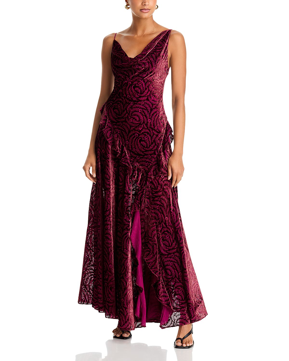 Ronny Kobo Gwen Velvet Burnout Maxi Dress