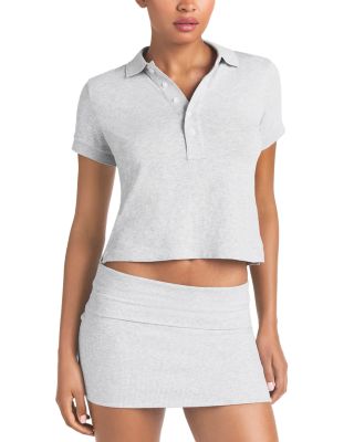 Skims Worn In Cotton Jersey Polo Shirt