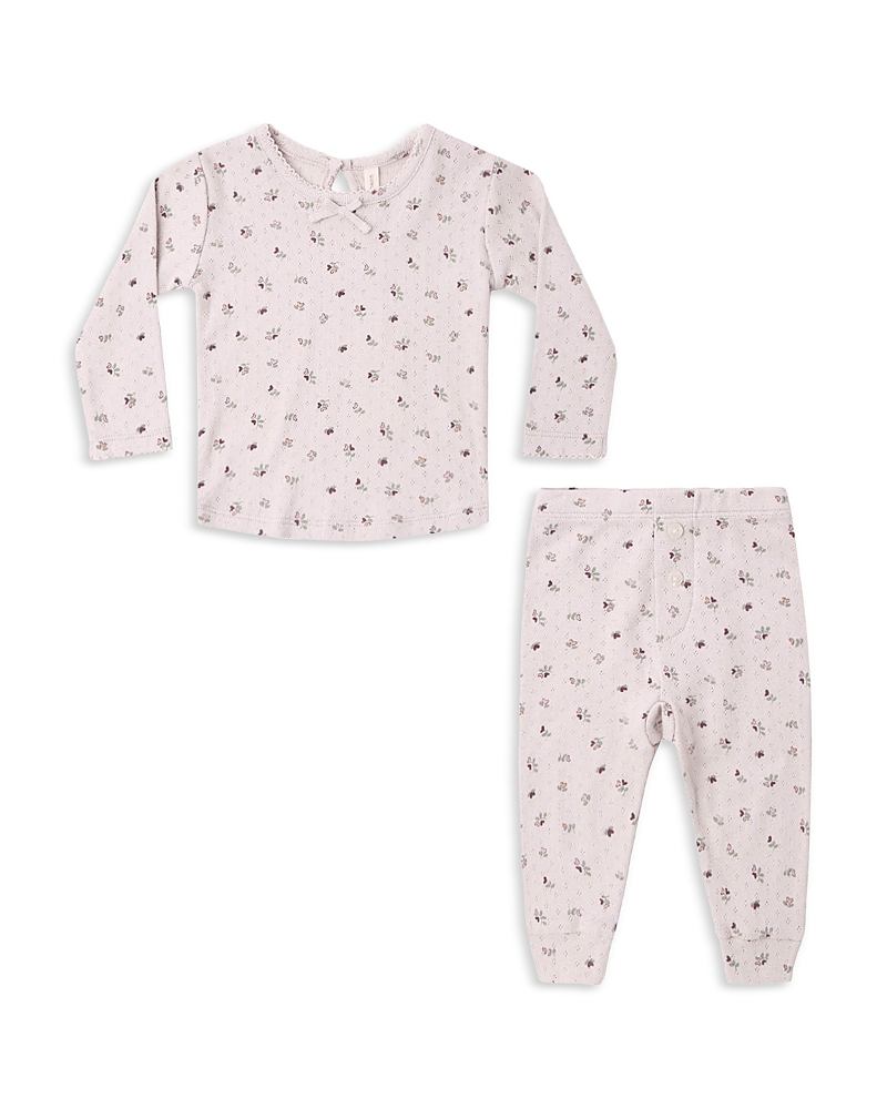 Quincy Mae Girls' Pointelle Long Sleeve Tee & Leggings Set - Baby