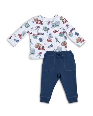 Boys' Football Patches Henley Top & Jogger Set - Baby