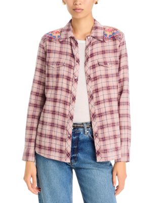 Western Plaid Cotton Button Up Shirt