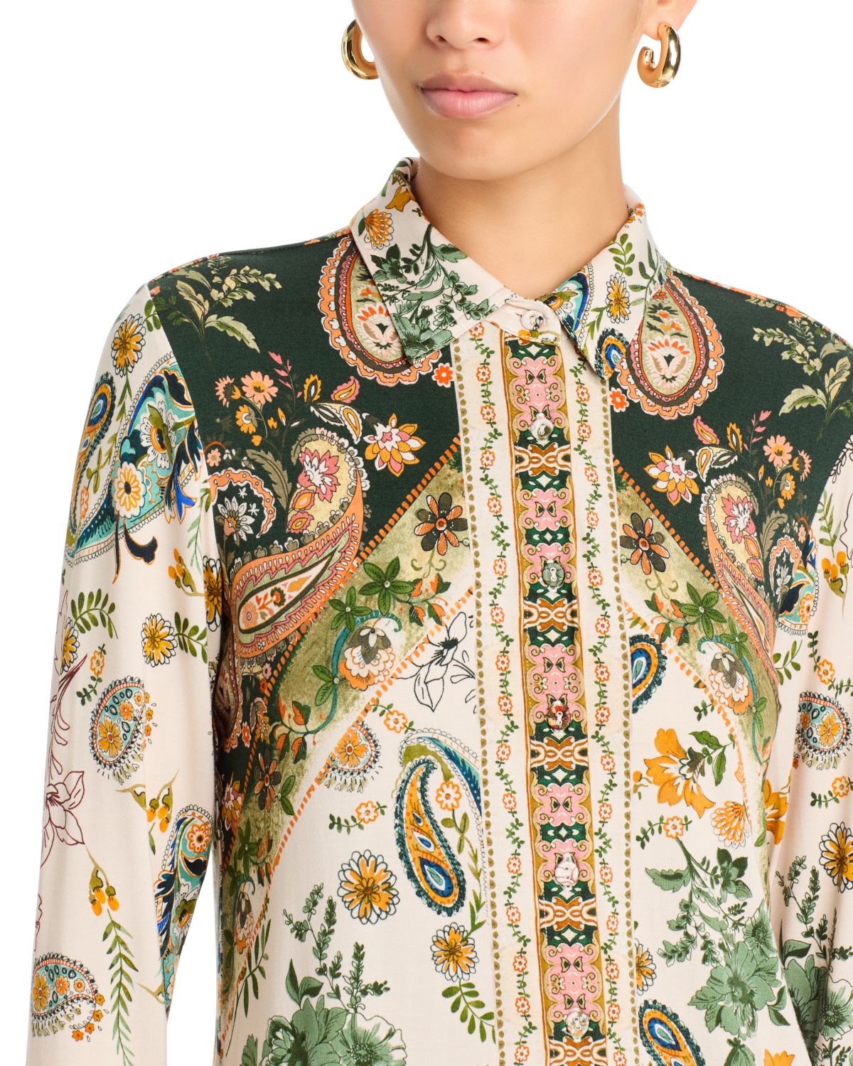 The Janie Mixed Print Long Sleeve Shirt thumbnail 4