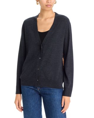 Wool & Silk V Neck Cardigan 