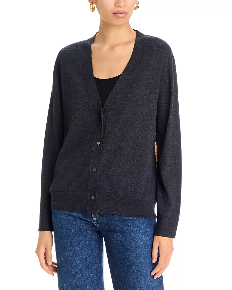 Johnny Was Wool & Silk V Neck Cardigan