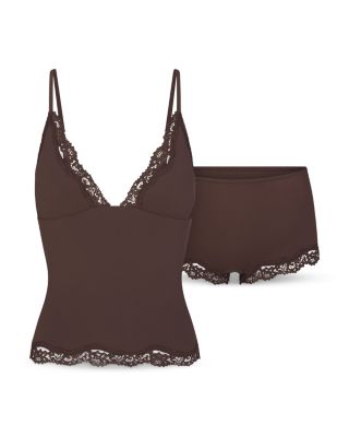 Fits Everybody Lace Camisole & Boyshorts Set