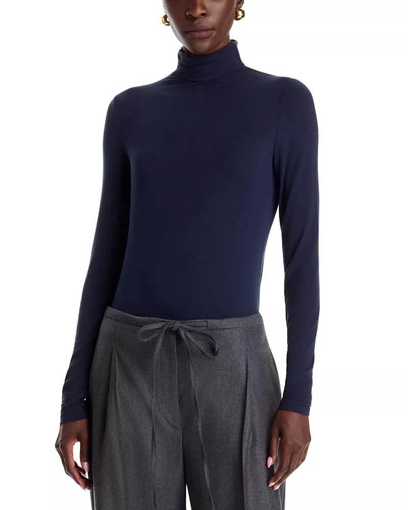 Lafayette 148 New York Elongated Fitted Turtleneck Top