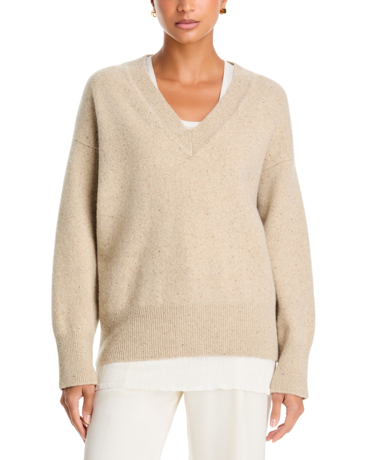 Wool-Blend Classic Mouliné Sweater