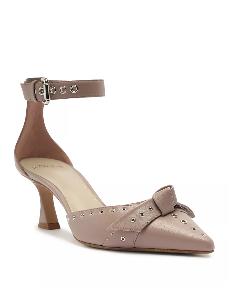 Alexandre Birman Women's Clarita 60 Leather Eyelet Ankle Strap Pumps