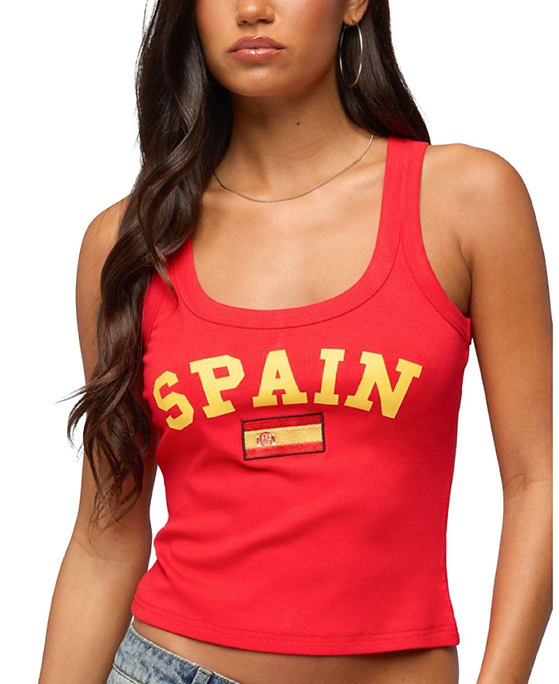 Edikted Spain Ribbed Tank Top
