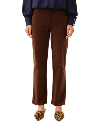 Stretch Cotton Corduroy Straight Pants