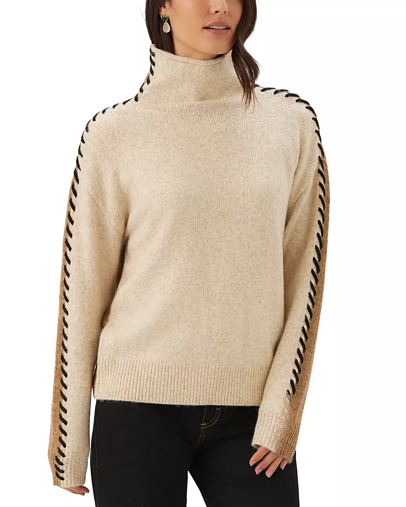 Karen Kane Whipstitched Colorblocked Sweater
