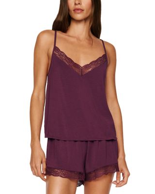 Kari Lace Trim Cami and Shorts Pajama Set
