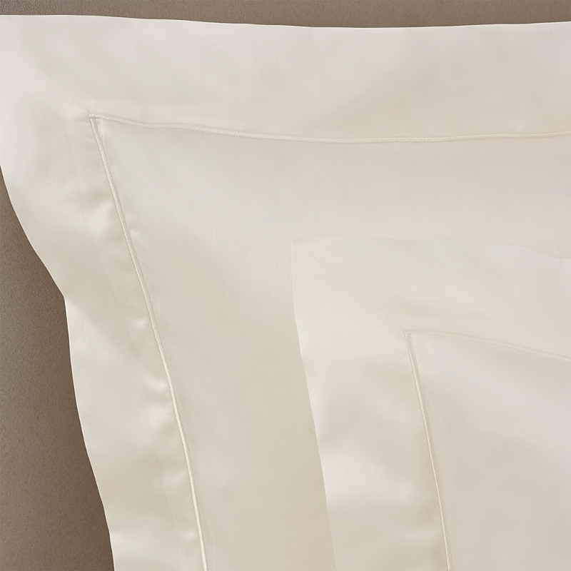 Celso De Lemos Bourdon Sateen Sham Set, King In Ivory /bourdon