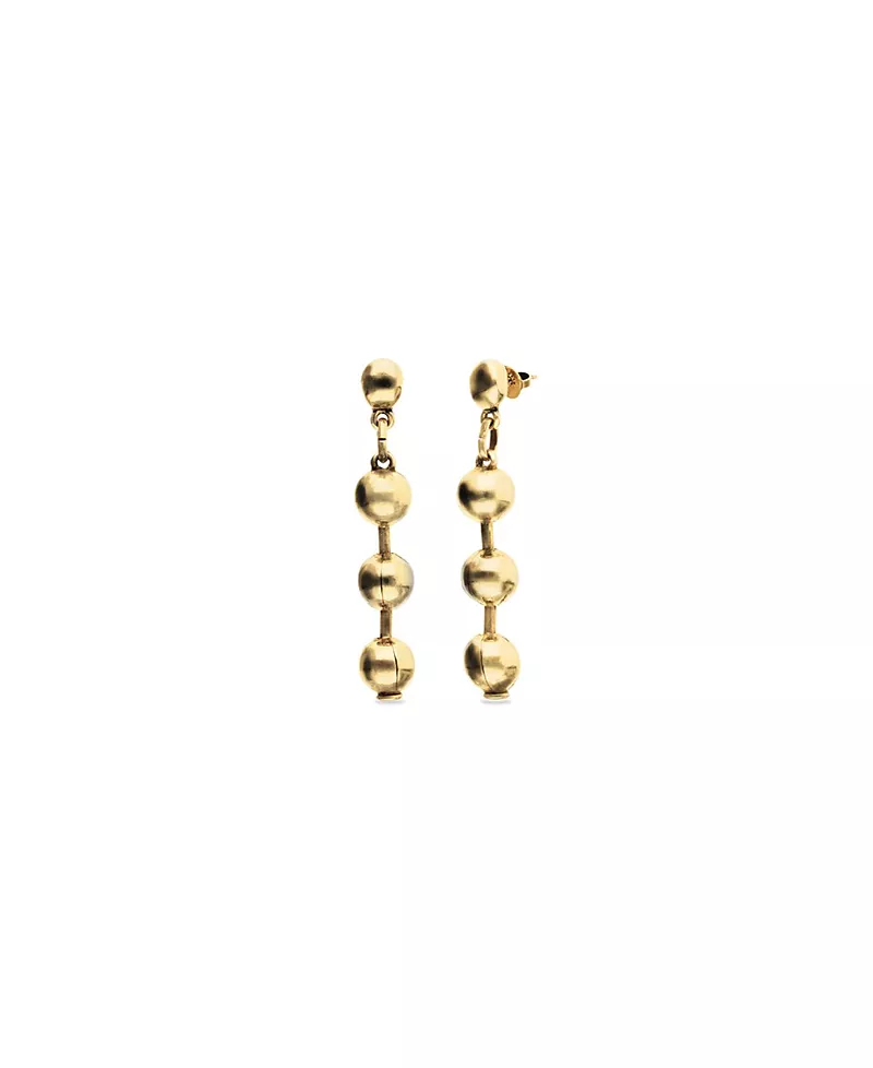 UNOde50 Long Ball Earrings Plated in Gold