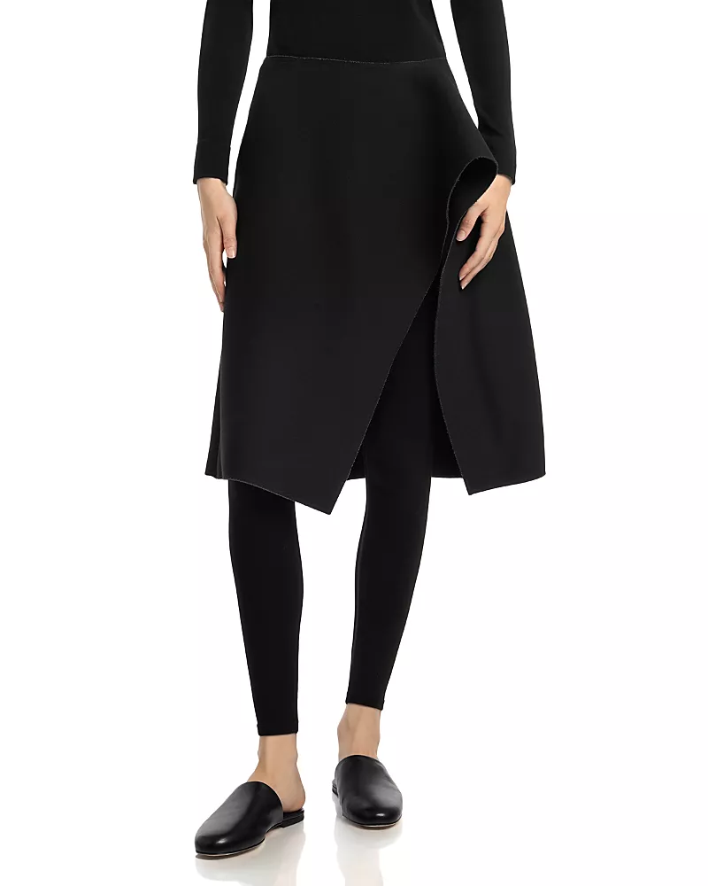 Toteme Scuba Slit Front Raw Edge Hem Skirt