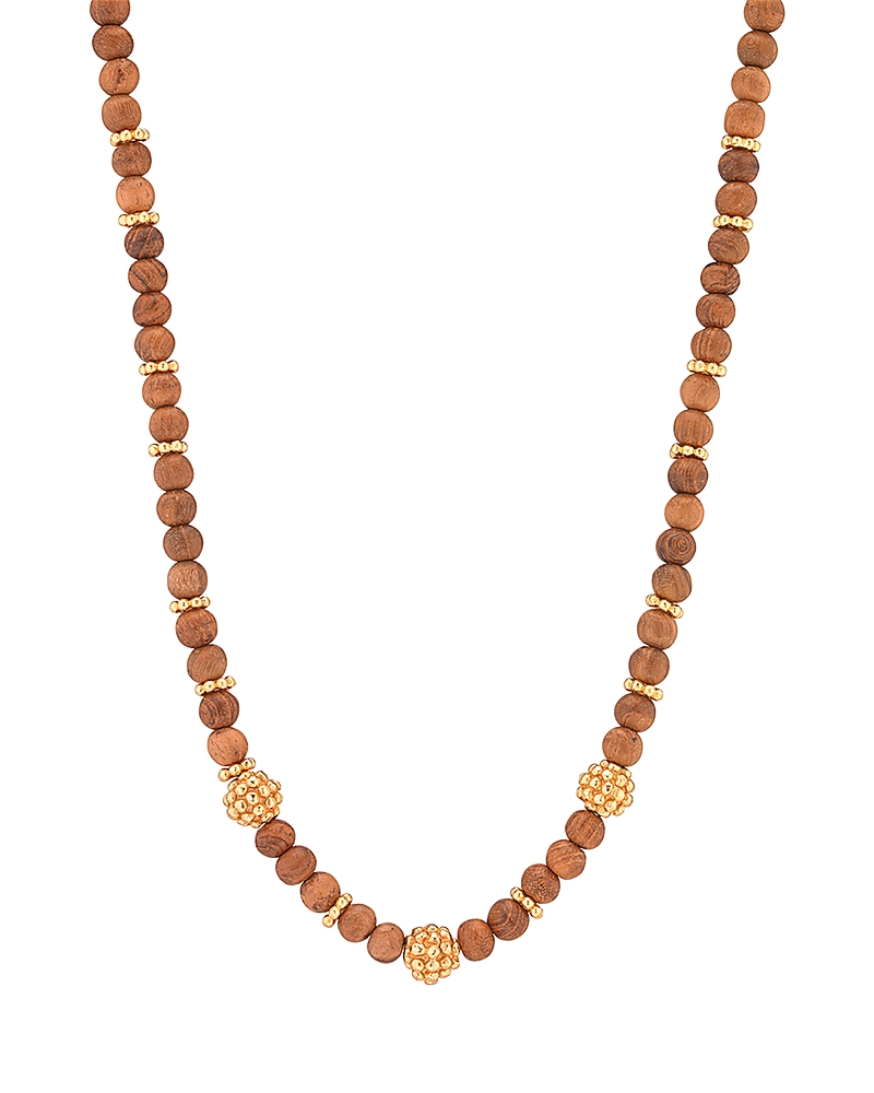 Capucine De Wulf Berry Teak Beaded Petite Strand Necklace, 16-18 · OS