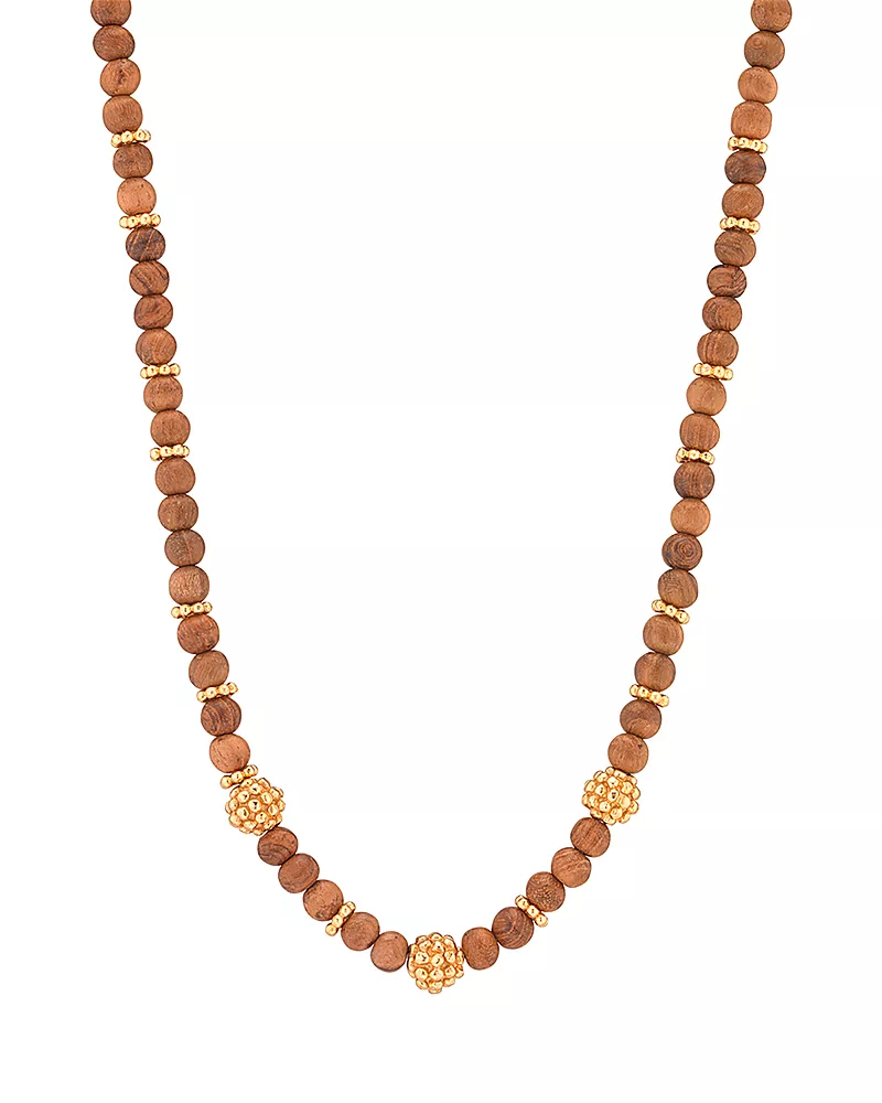 Capucine De Wulf Berry Teak Beaded Petite Strand Necklace, 16