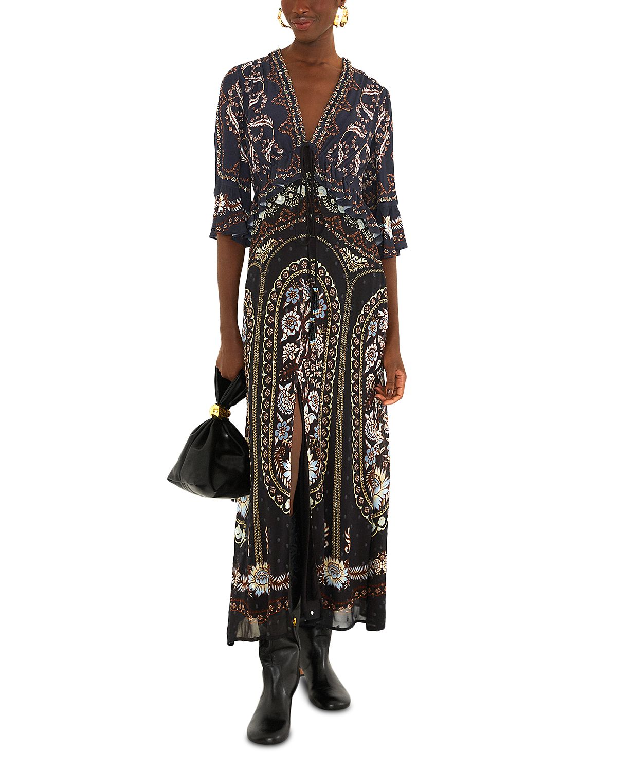 Farm Rio Daniela Short Sleeve Maxi Dress
