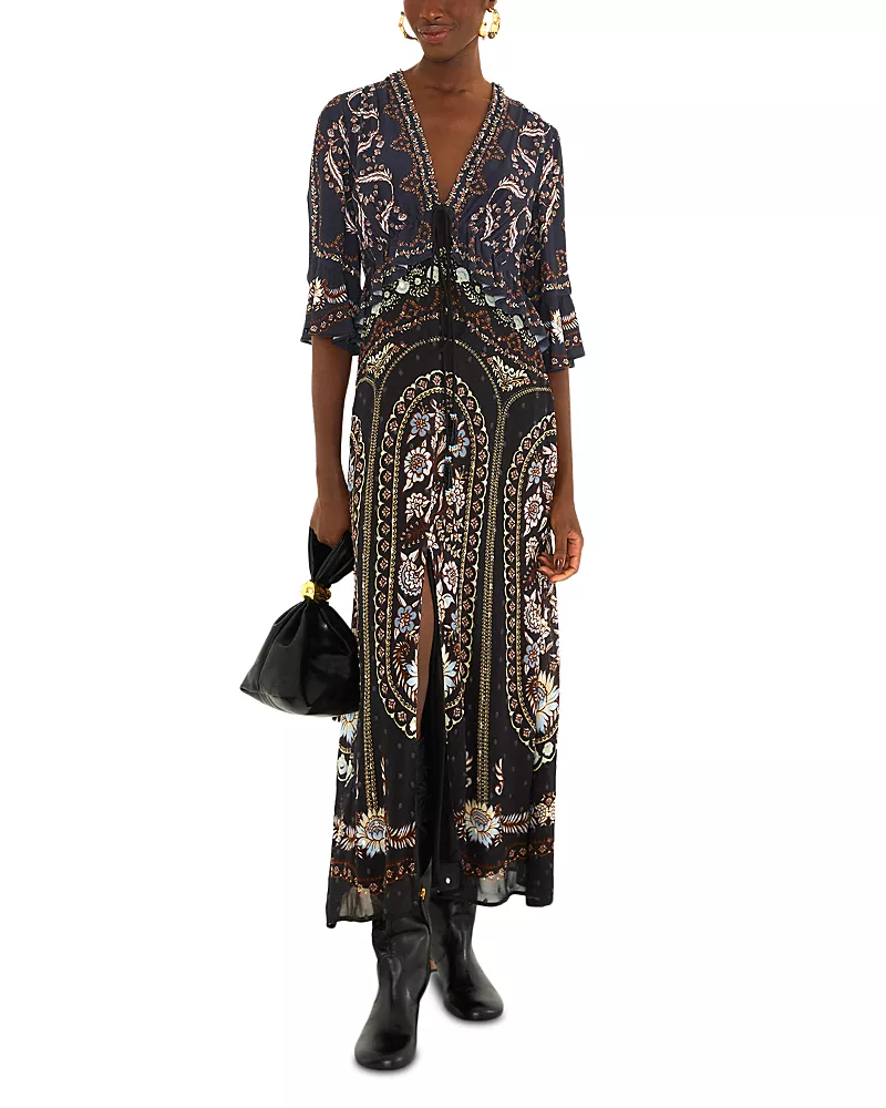 Farm Rio Daniela Short Sleeve Maxi Dress