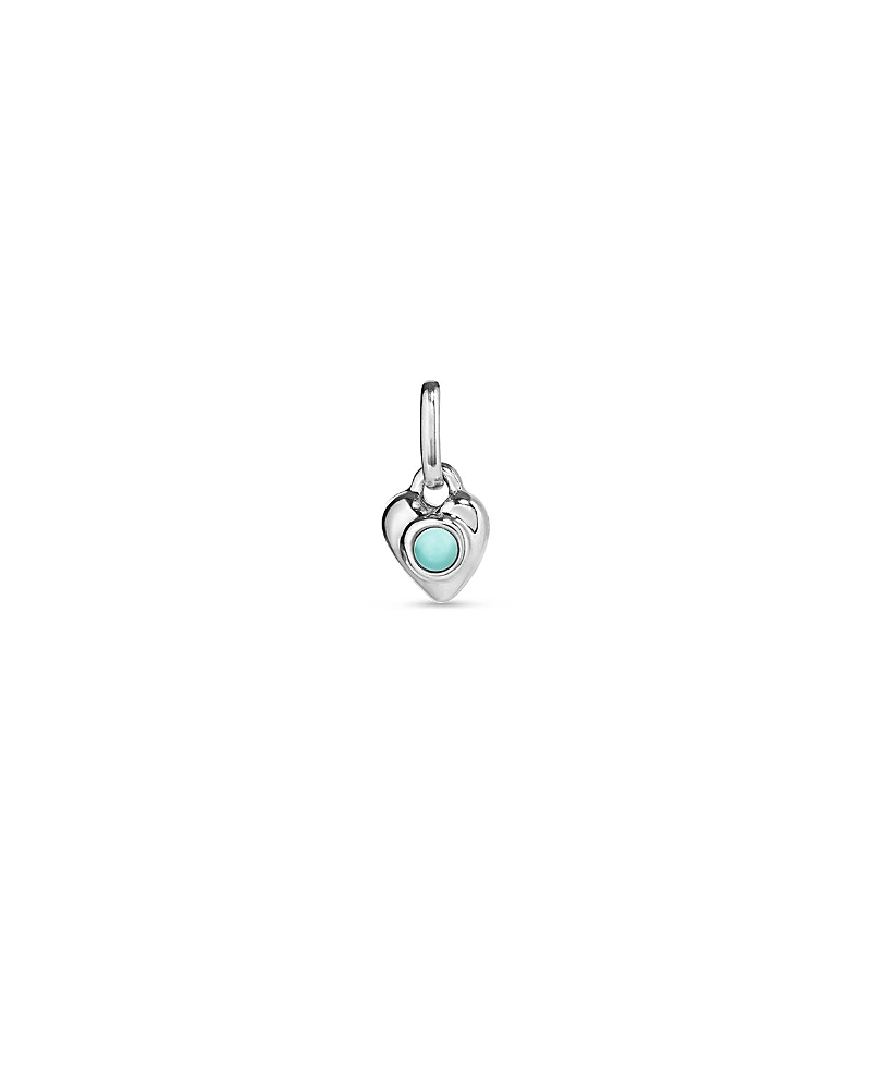 Unode50 Sterling Silver Plated Charm in the Shape of a Heart and Murano Glass · OS