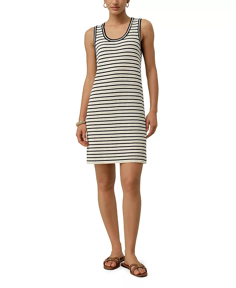 Lilysilk Women's Toscana Striped Pointelle Dress