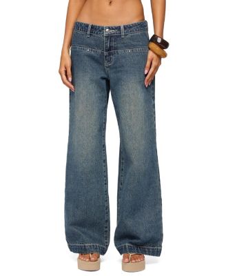 Edikted Wyn Studded Low Rise Baggy Jeans