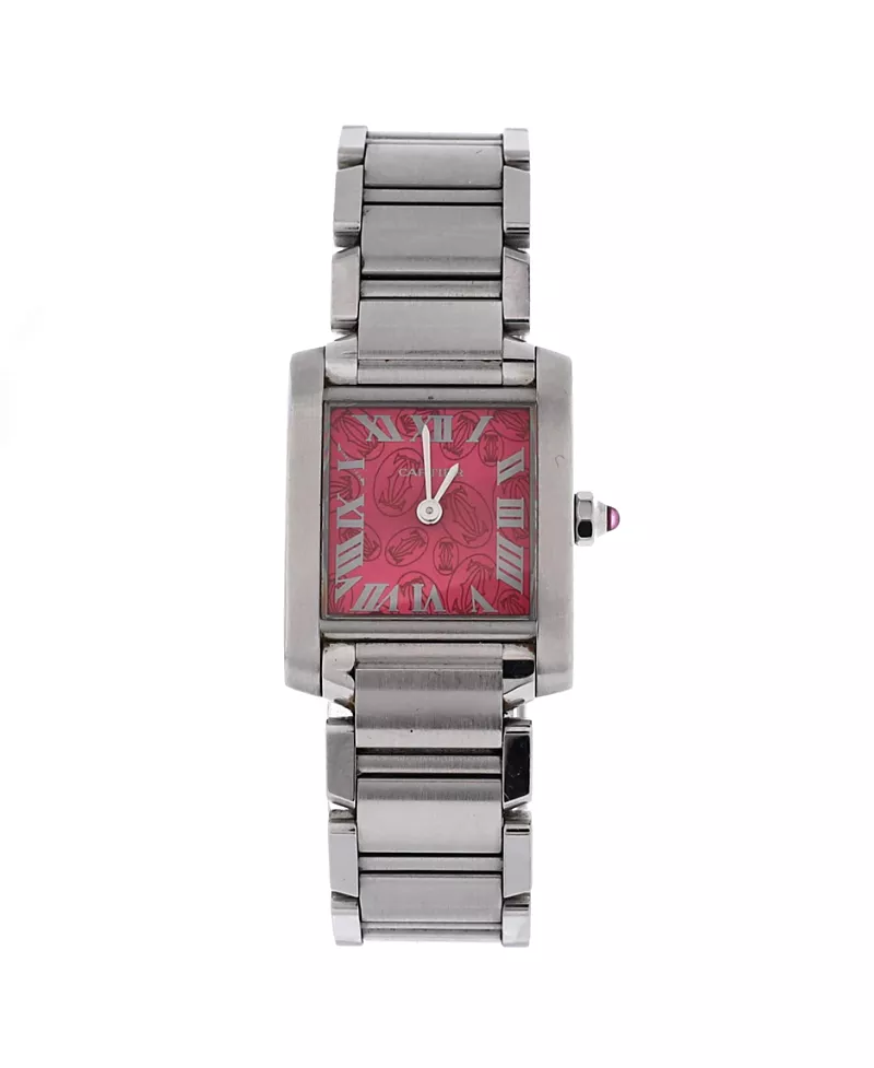 Pre-Owned Cartier Limited Edition Tank Francaise Quartz Watch in Stainless Steel 20mm