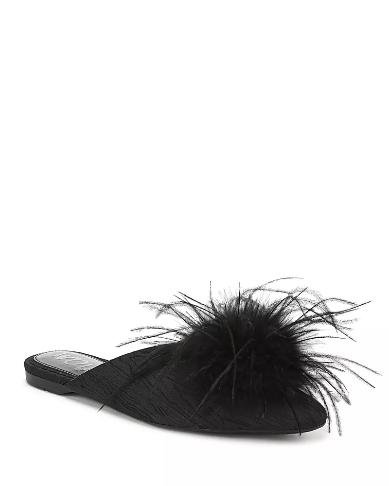 Sam Edelman Women's Khai Feather Mules
