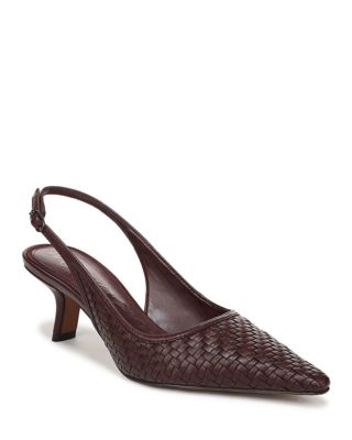 Women's Bianka Woven Leather Slingback Pumps