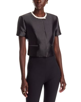 Naelle Tipped Short Sleeve Top