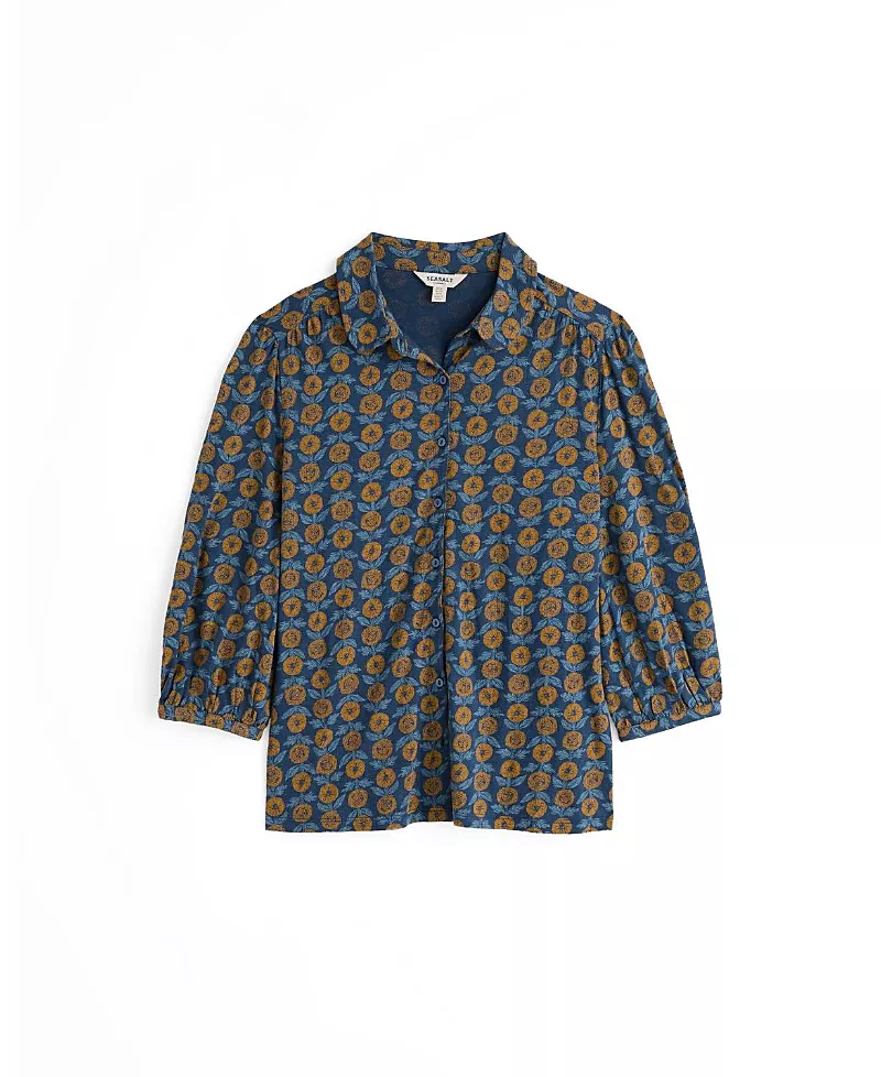 Seasalt Cornwall Embrace Collared 3/4 Sleeve Shirt