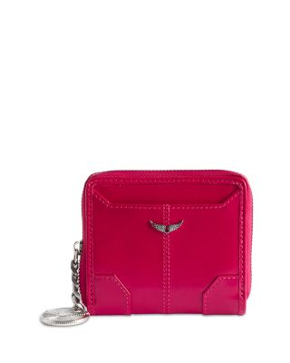 Sunny Mini Vintage Patent Leather Zip Wallet 