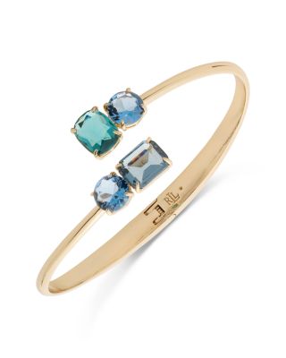 Stone Bypass Bangle Bracelet