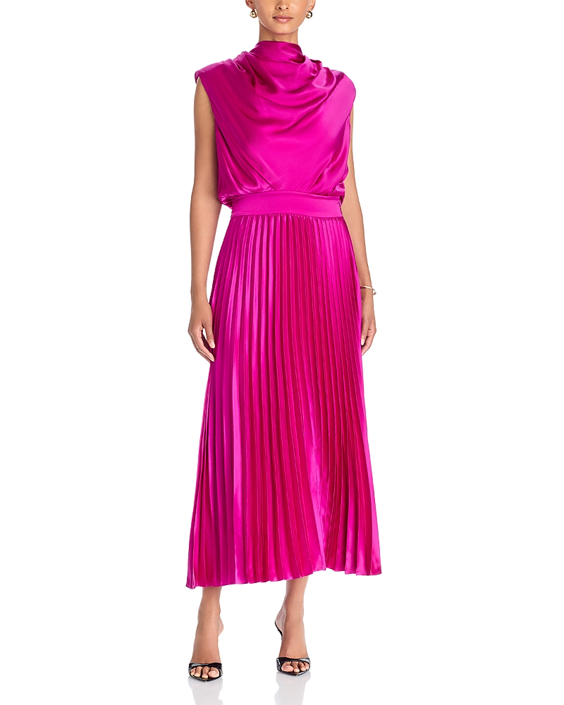 Ramy Brook Farah Draped Neck Midi Dress