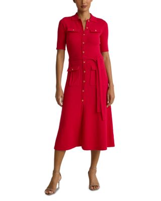 Legacy Crepe Wool Blend Shirt Dress