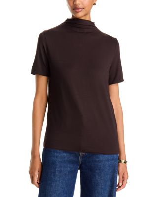 Soft Touch Short Sleeve Mock Neck Tee