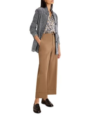 Notch Lapel Tweed Stitch Sweater Jacket - thumbnail 6