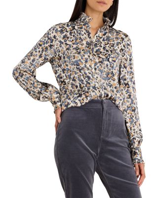 Gilded Flakes Ruffle Trim Shirt