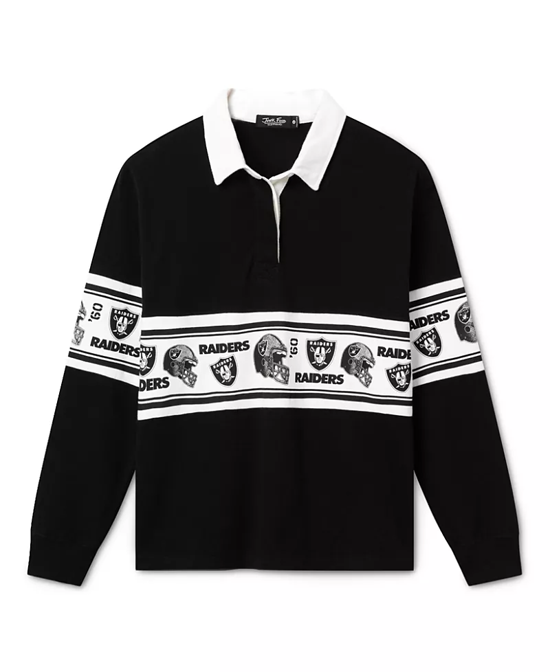 Junk Food Clothing Women's Las Vegas Raiders Helmet Rugby Shirt