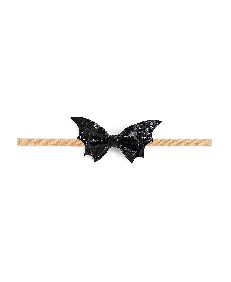 Sweet Wink Girls' Glitter Bat Halloween Bow Baby Headband - Baby
