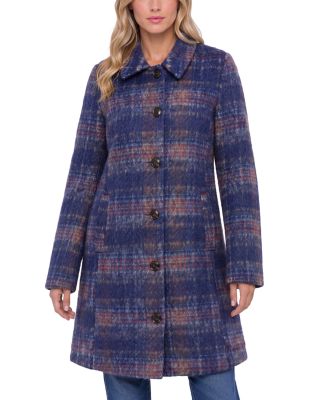 Raglan Sleeve Button Front Swing Coat 